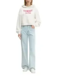 Tommy Hilfiger Jeans Damen Fleece Weiß | online kaufen