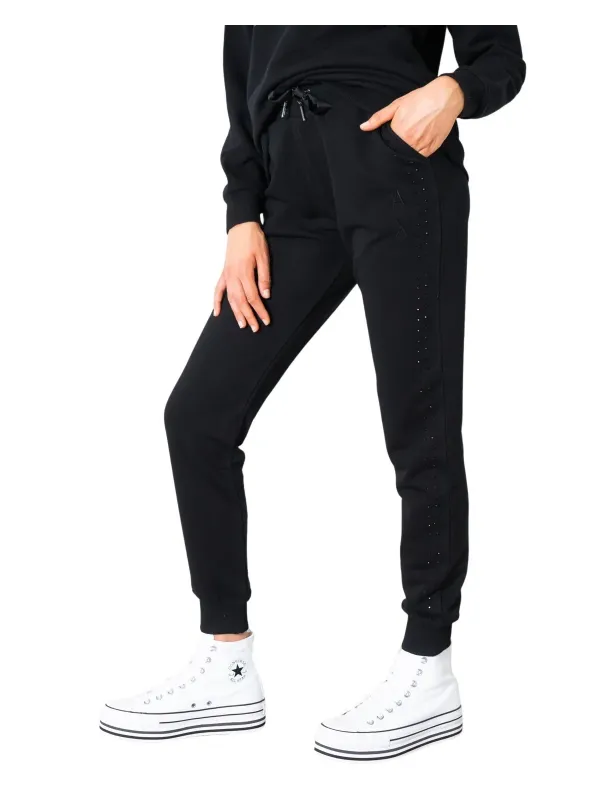 Schwarze Armani Exchange Jogginghose mit Details