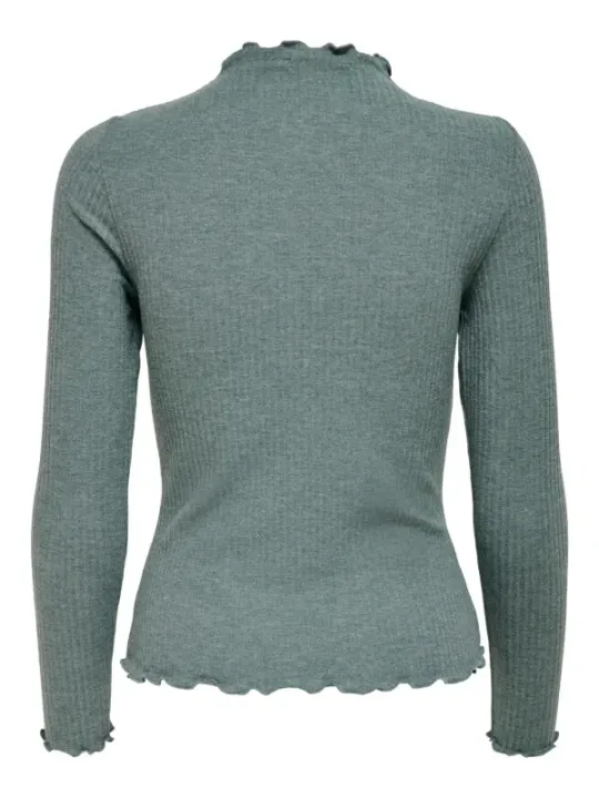 Gerippter Rollkragenpullover blau Only 220834