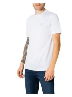 Weißes Armani Exchange Rundhals-T-Shirt