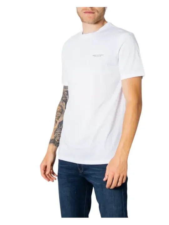 Weißes Armani Exchange Rundhals-T-Shirt