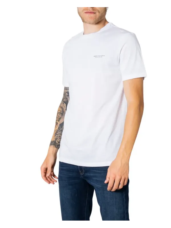 Weißes Armani Exchange Rundhals-T-Shirt