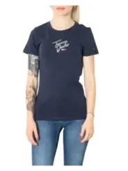 Tommy Jeans marineblaues Damen-T-Shirt