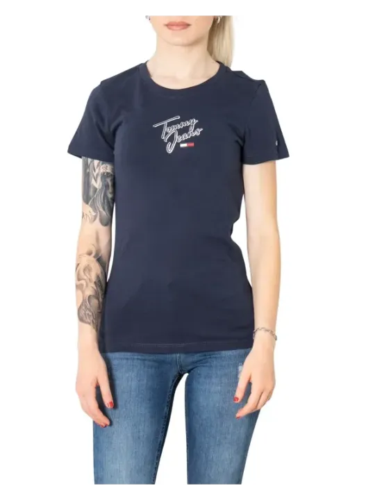 Tommy Jeans marineblaues Damen-T-Shirt
