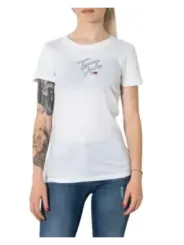 Weißes Tommy Jeans T-Shirt Damen