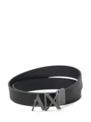 Schwarzer Armani Exchange Gürtel mit Schnalle