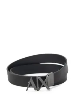 Schwarzer Armani Exchange Gürtel mit Schnalle