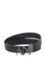 Schwarzer Armani Exchange Gürtel mit Schnalle