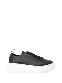 Schwarze Armani Exchange Sneaker Leder