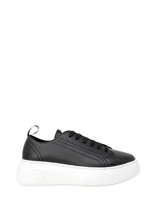 Schwarze Armani Exchange Sneaker Leder