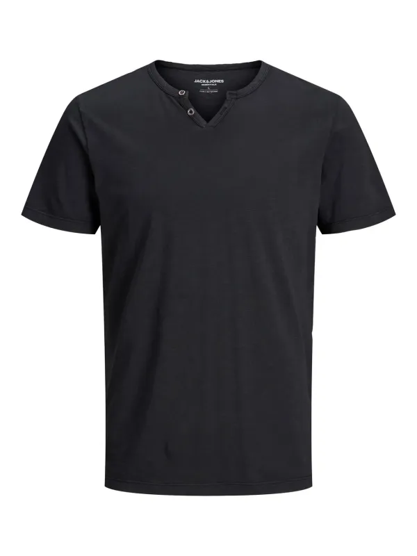 Graues Jack & Jones V-Ausschnitt T-Shirt