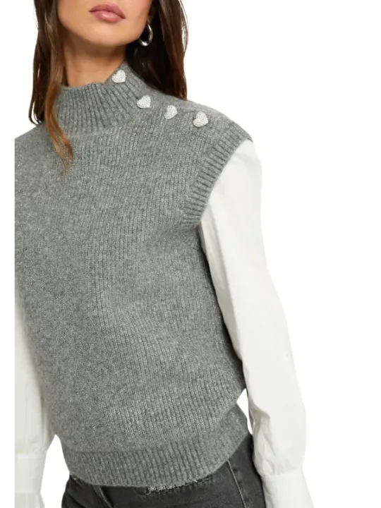 Morgan De Toi Damen Weste Grau | online kaufen