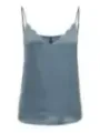 Graues Satin-Camisole mit Spitze