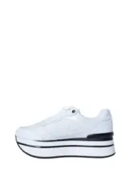 Weiße geprägte Plattform Sneaker Guess