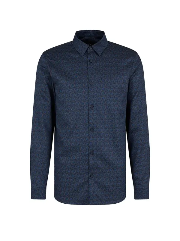 Armani Exchange Herren Hemd Blau | online kaufen