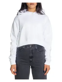 Weiße Cropped Hoodie mit Jeans