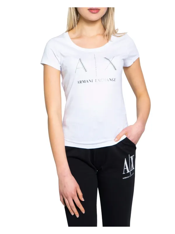 Weißes Armani Exchange Damen T-Shirt