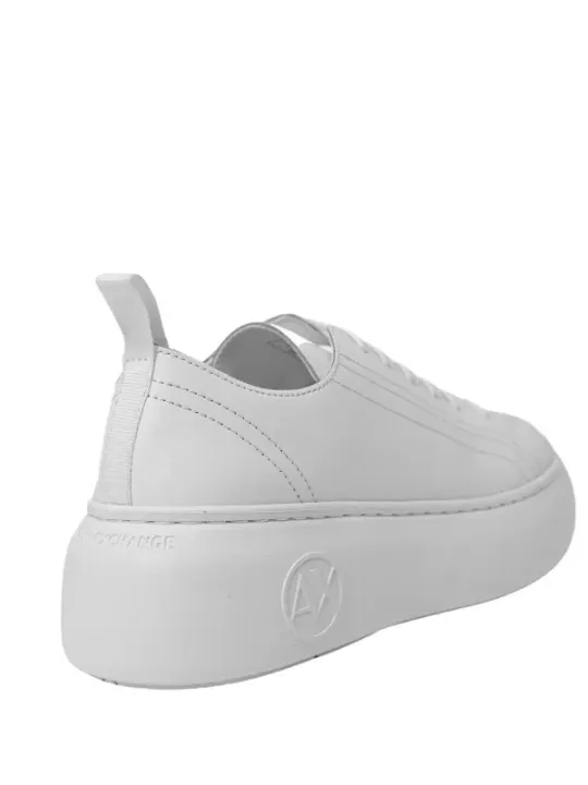Weiße Armani Exchange Leder Sneaker