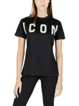Icon Damen T-Shirt Schwarz mieten | Flex-Fashion Verleih