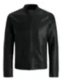 Schwarze Jack & Jones Lederjacke