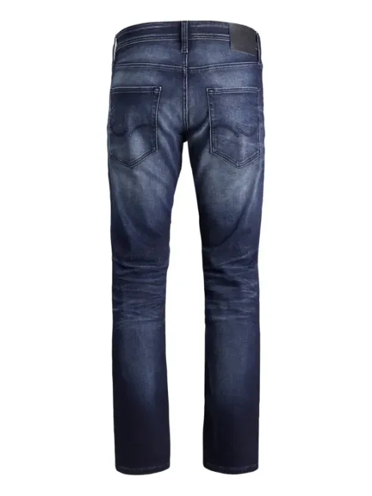 Dunkle blaue Herren Jeans gerade geschnitten