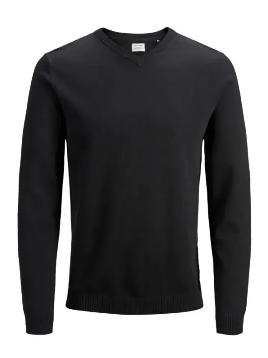 Dunkelgrauer V-Ausschnitt Pullover Jack & Jones
