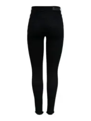 Schwarze Damen-Jeggings mit hohem Bund