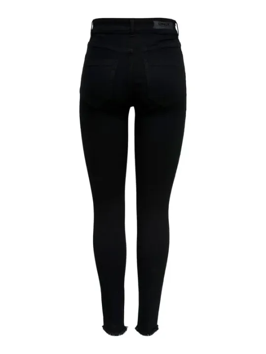Schwarze Damen-Jeggings mit hohem Bund