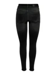 Dunkle Skinny Jeans, hochtailliert