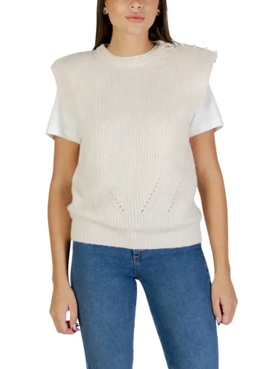 Ichi Damen Weste Beige | online kaufen