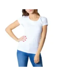 Weißes T-Shirt mit kurzem Ärmel