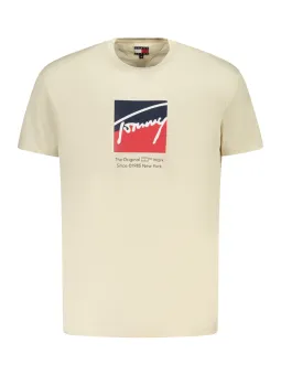Tommy Hilfiger Herren T-Shirt Beige leihen bei Flex-Fashion