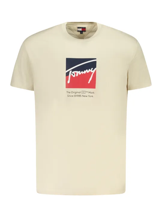 Tommy Hilfiger Herren T-Shirt Beige leihen bei Flex-Fashion