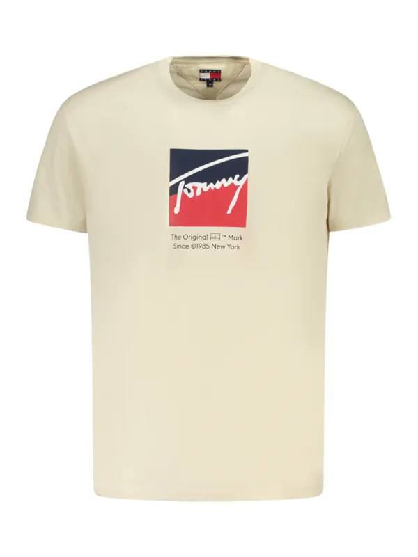 Tommy Hilfiger Herren T-Shirt Beige leihen bei Flex-Fashion