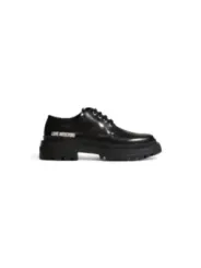 Schwarze Leder Love Moschino Schuhe
