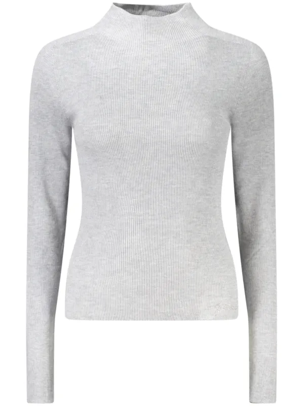 GUESS JEANS Damen Langarmpullover Grau mieten bei Flex-Fashion