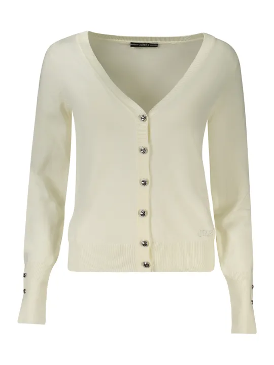 GUESS JEANS Damen Strickjacke Weiß mieten | Flex-Fashion