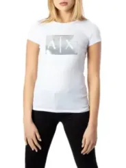 Weißes A|X T-Shirt, schwarze Hose