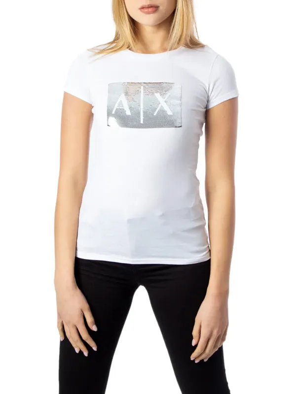 Weißes A|X T-Shirt, schwarze Hose