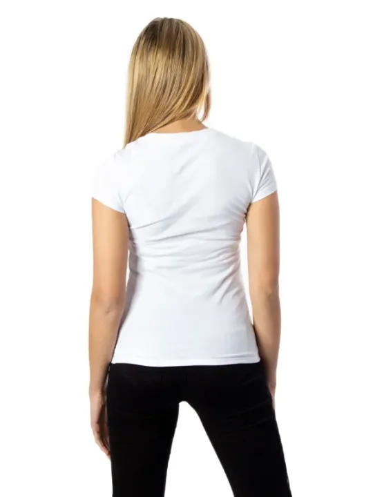 Weißes Armani Exchange Baumwoll-T-Shirt