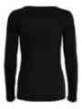 Schwarzes Damen Langarmshirt aus Baumwolle und Polyester