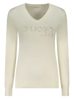 GUESS JEANS Damen LANGARM-T-SHIRT Weiß | online kaufen