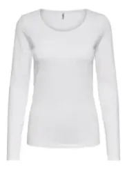 Weißes Thermoshirt mit langen Ärmeln