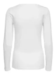 Weißes, eng anliegendes Langarmshirt