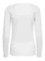 Weißes, eng anliegendes Langarmshirt