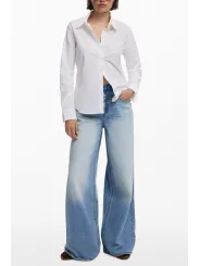 Desigual Damenhemd in Weiß mieten – Flex-Fashion Verleih