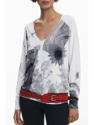 Desigual Damen T-Shirt Weiß mieten | Flex-Fashion Verleih
