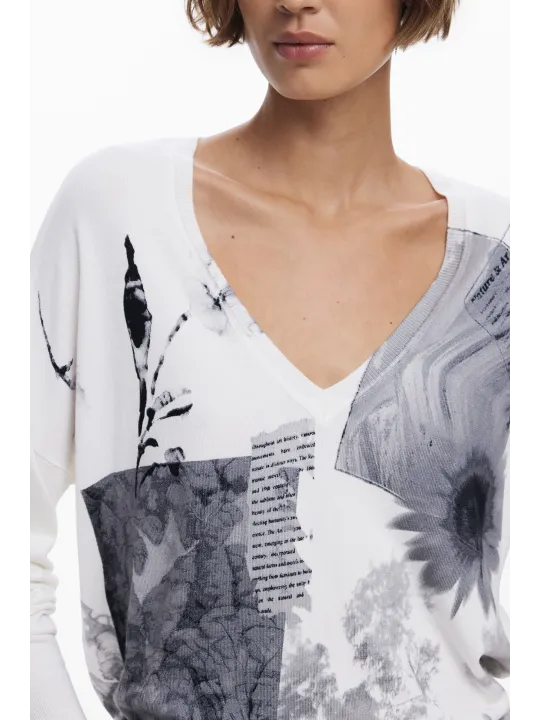 Desigual Damen T-Shirt Weiß mieten | Flex-Fashion Verleih