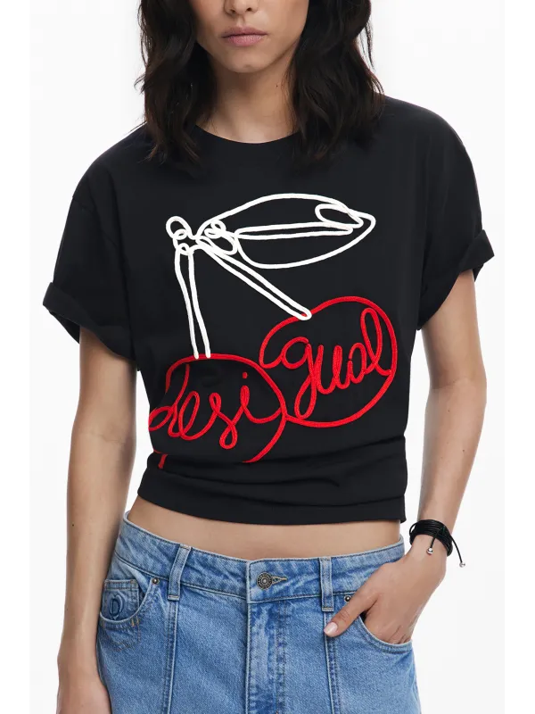 Desigual Damen T-Shirt Schwarz mieten | Flex-Fashion Verleih