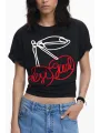 Desigual Damen T-Shirt Schwarz mieten | Flex-Fashion Verleih